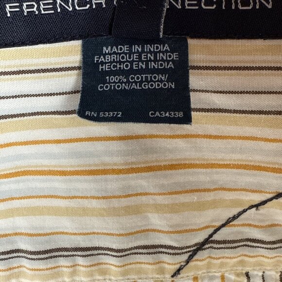 French Connection Floral Embroidered Shirt Mens US Size M Coastal Country Cowboy - Picture 4 of 13